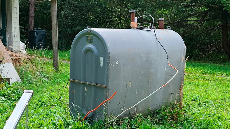 Lekkende stookolietank